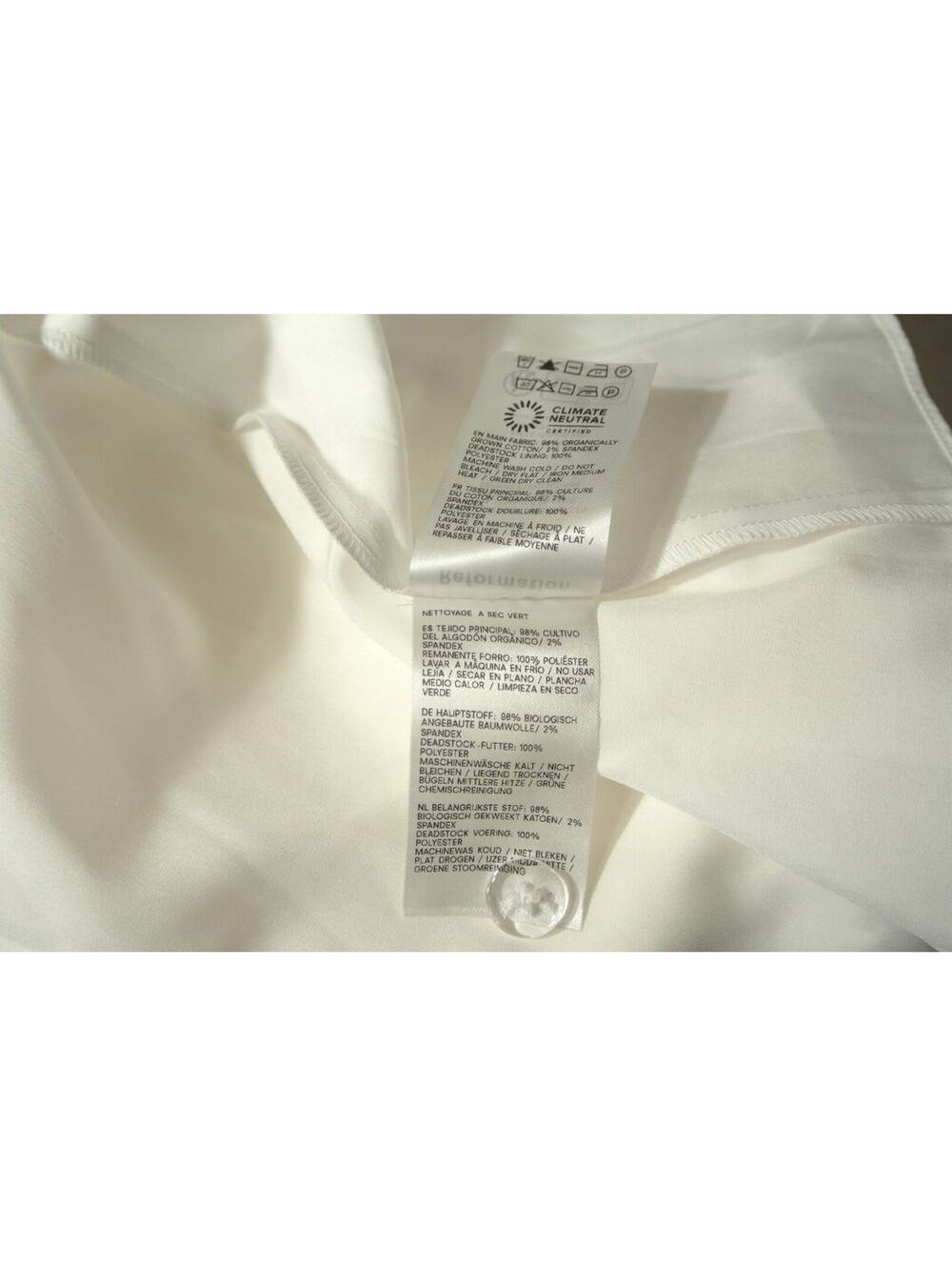 NEW Reformation Shai Sleeveless Minidress in White Sz 12 #MD2327 - Picture 9 of 10